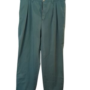 Chaps Vintage Retro Size 20 Teal Straight Leg Denim Jeans Preppy Business Casual